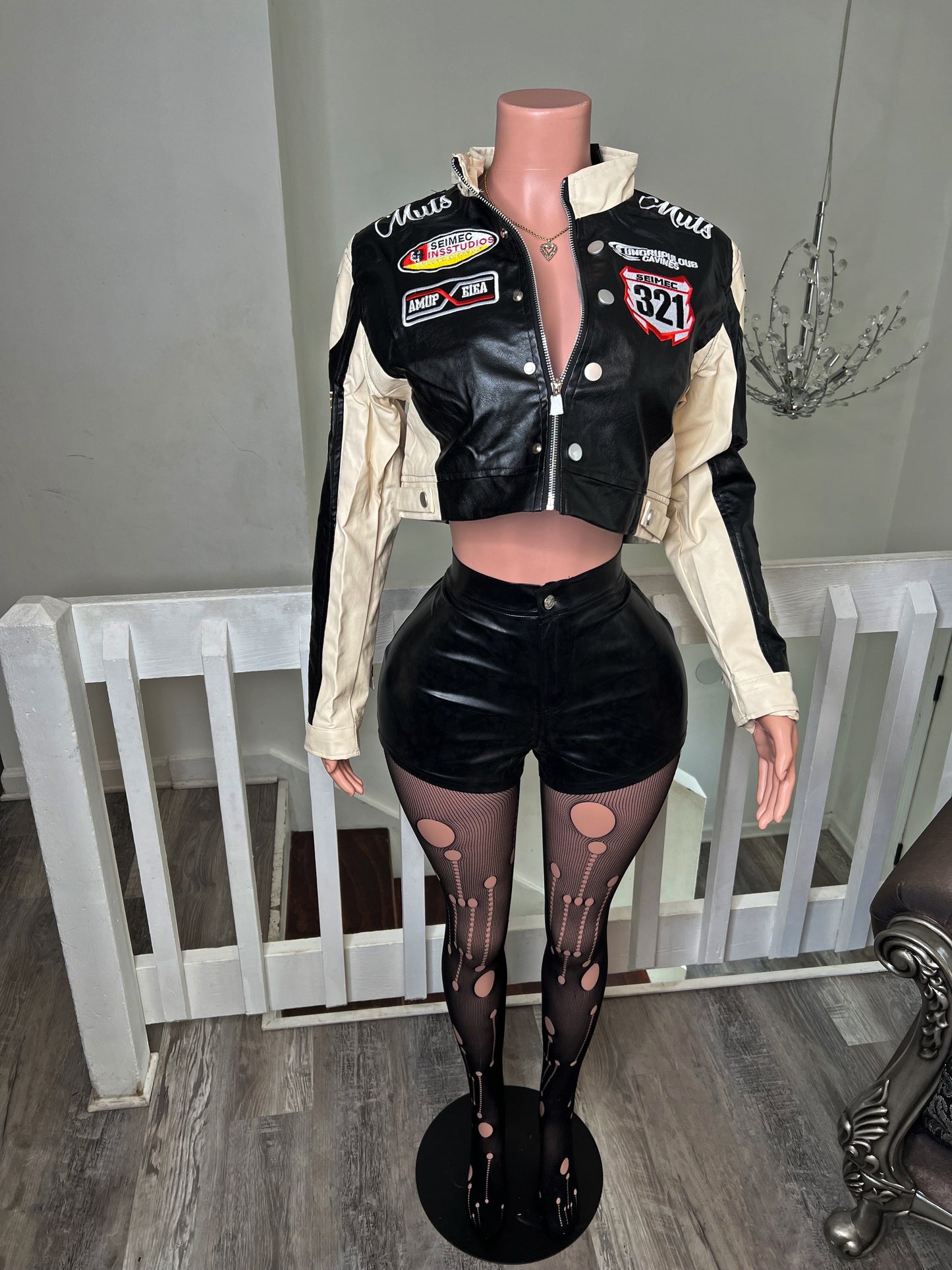 Black Leather shorts