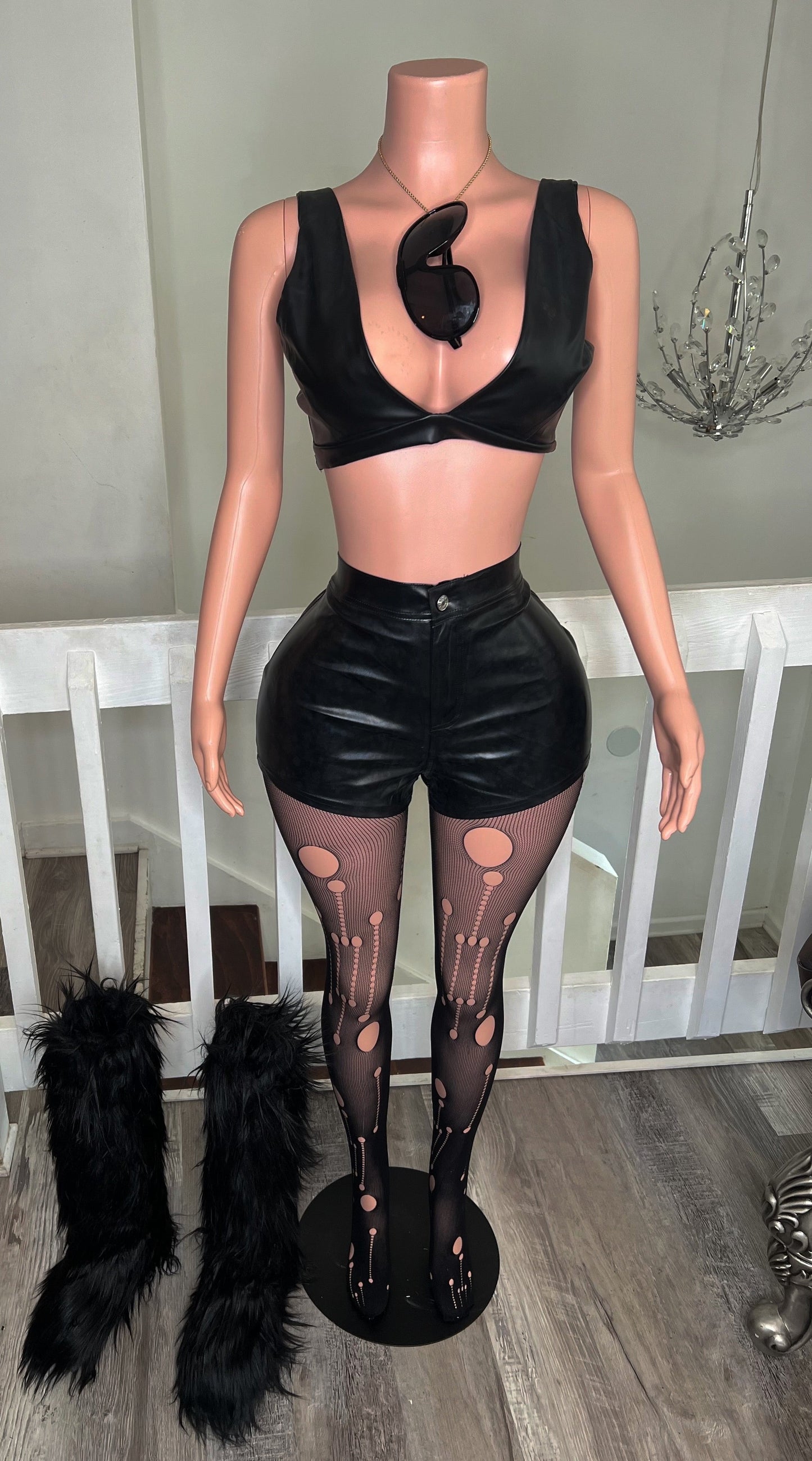 Black Leather shorts