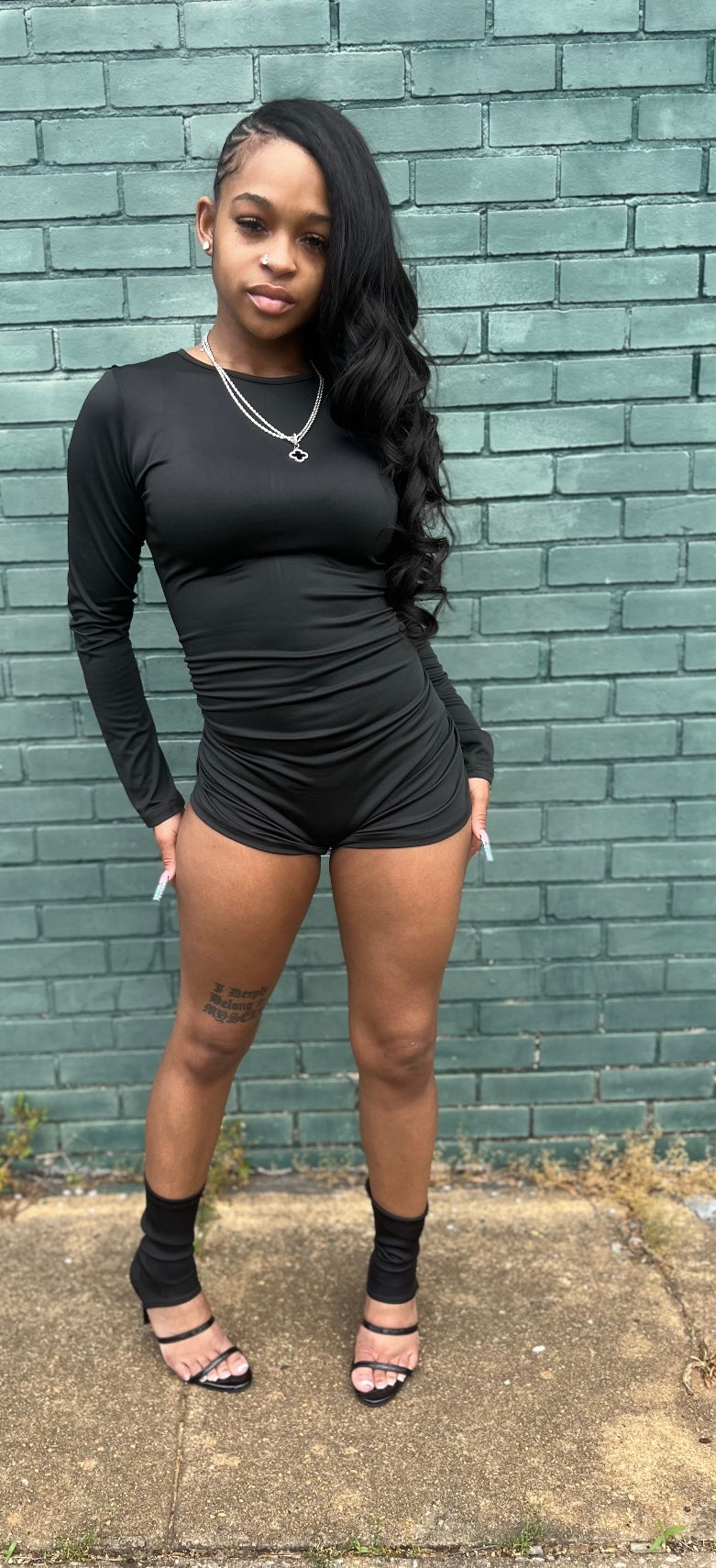 Obsidian Fitted Romper