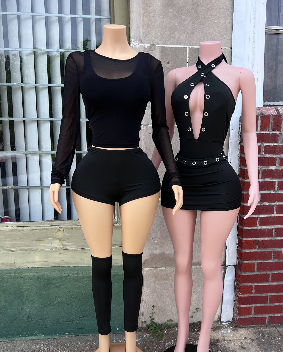Noir Plunge Dress